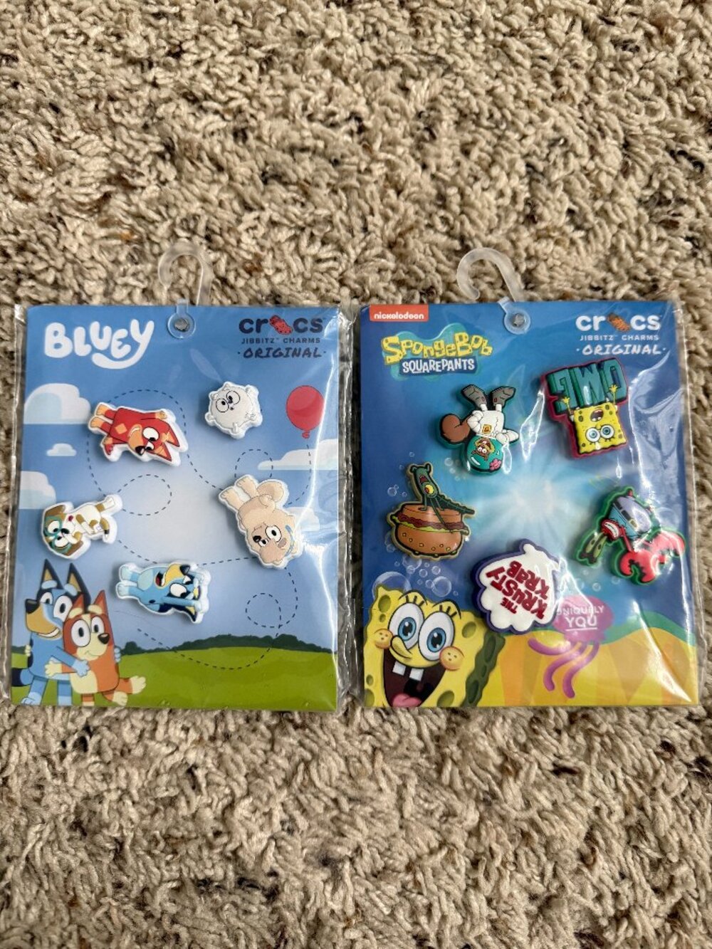 Crocs Jibbitz Bluey, Spongebob *new*
